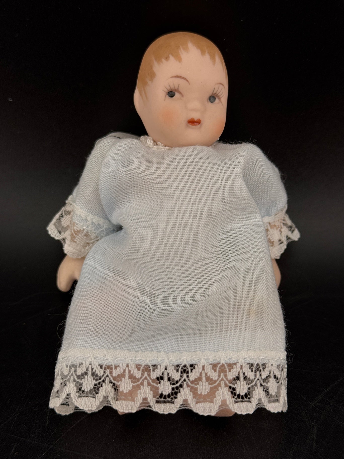 Vintage Porcelain Bisque Miniature Doll