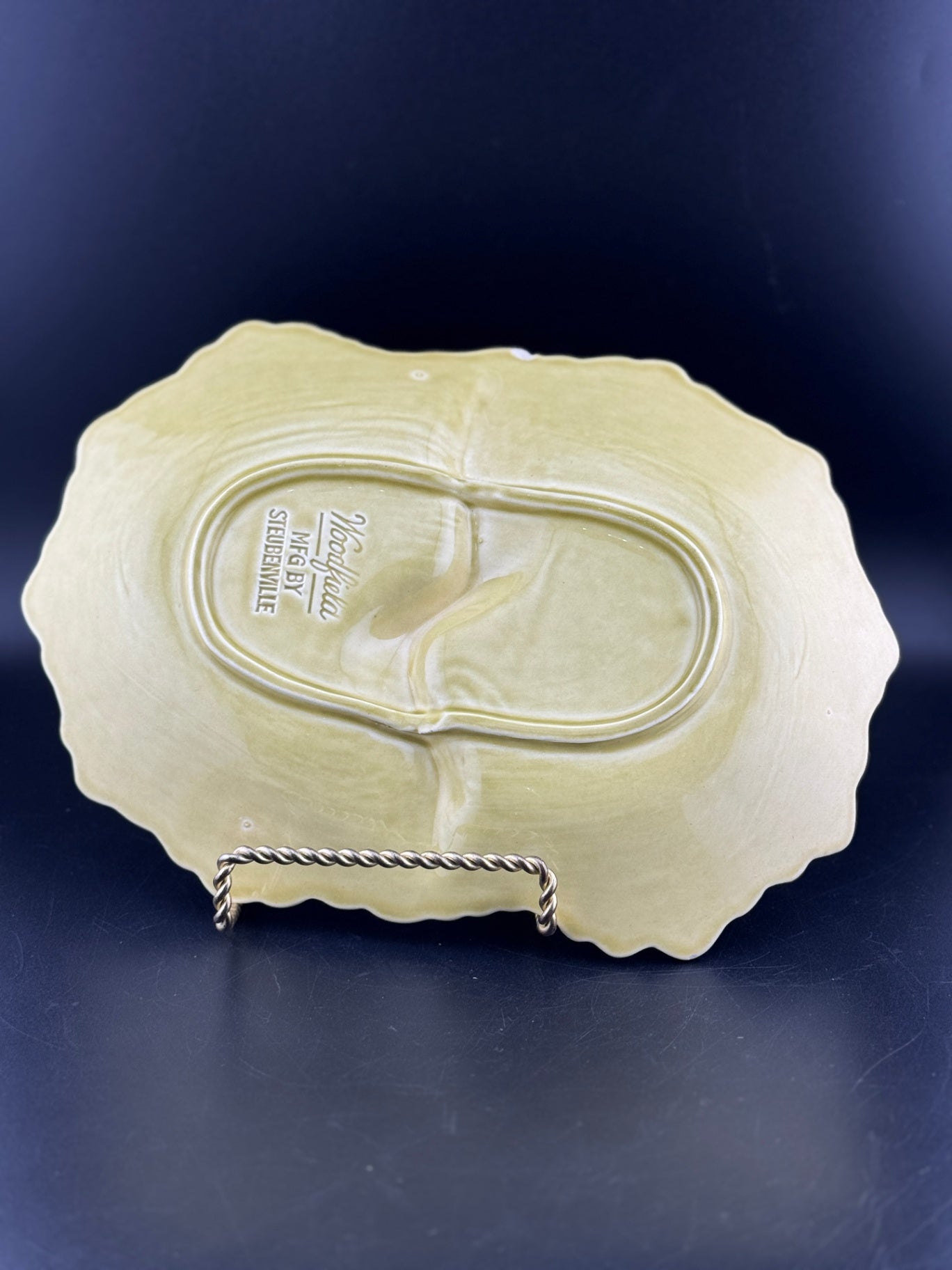 Woodfield Golden Fawn Two-Part Relish Dish by Steubenville