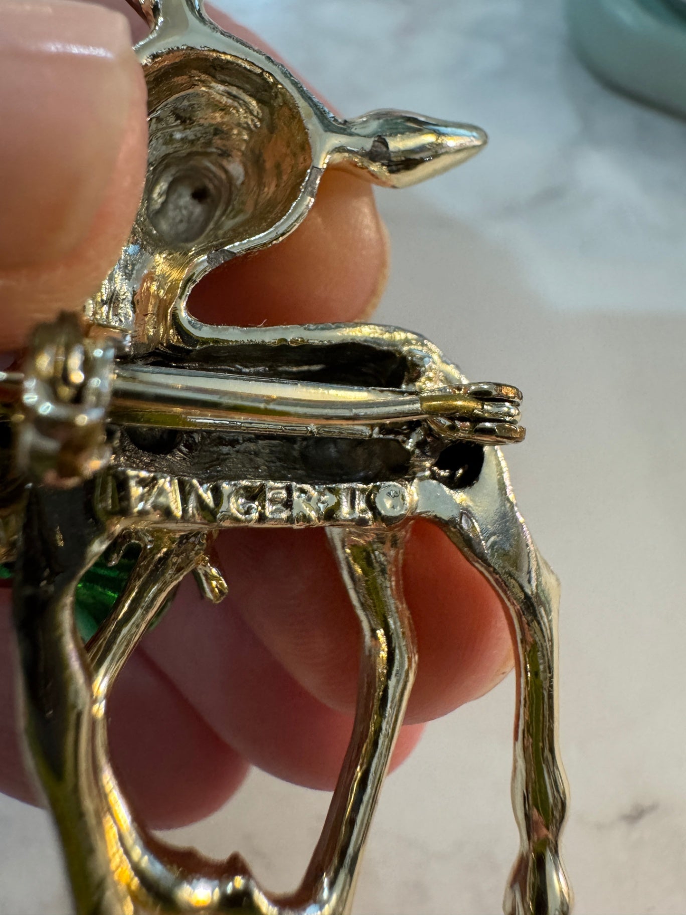 Vintage Goldtone Reindeer Pin
