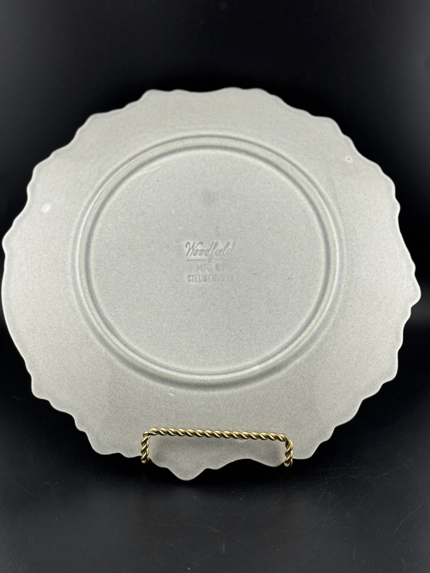 Woodfield Dove Gray 10.5" Plate by Steubenville