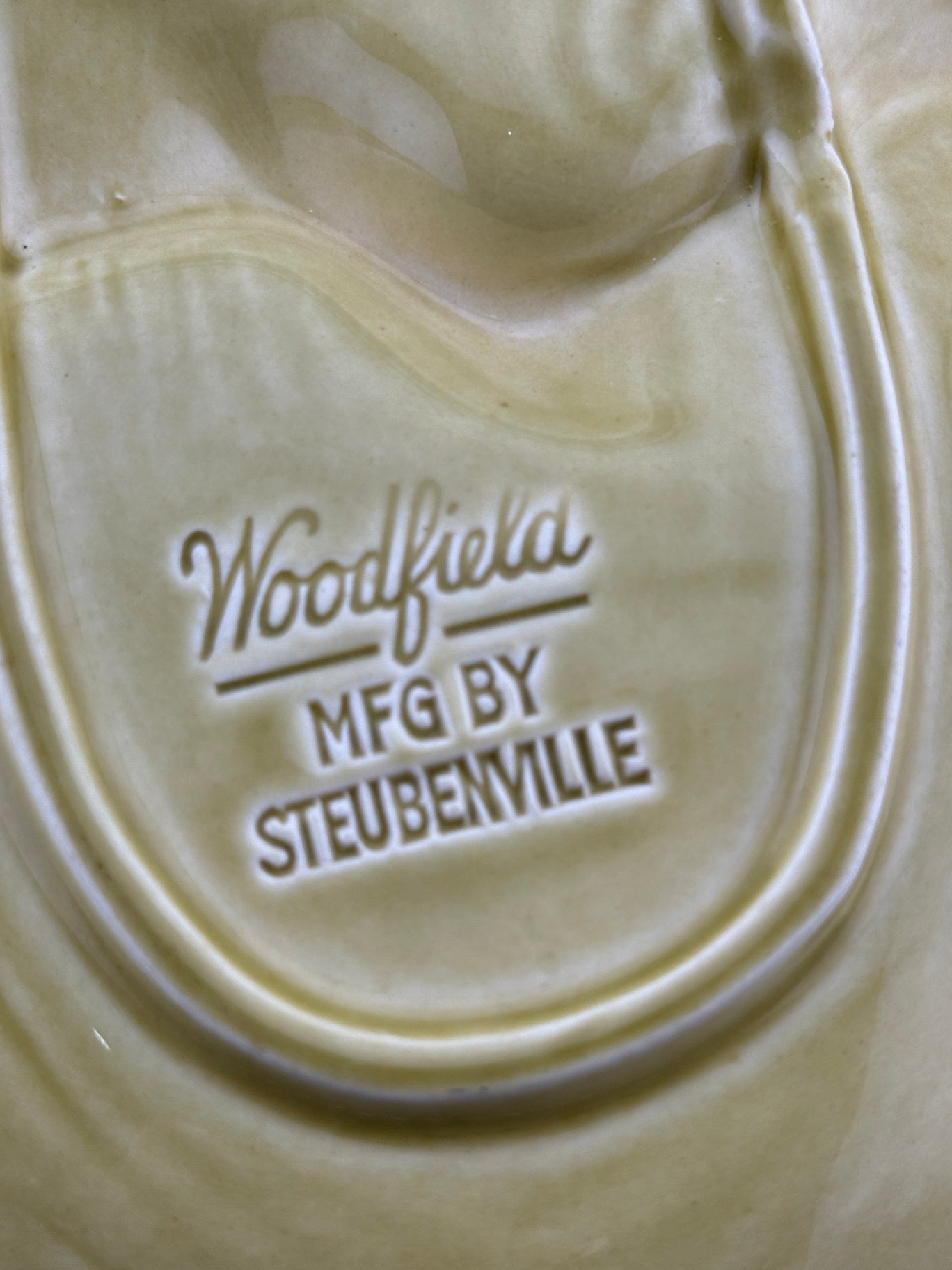 Woodfield Golden Fawn Two-Part Relish Dish by Steubenville