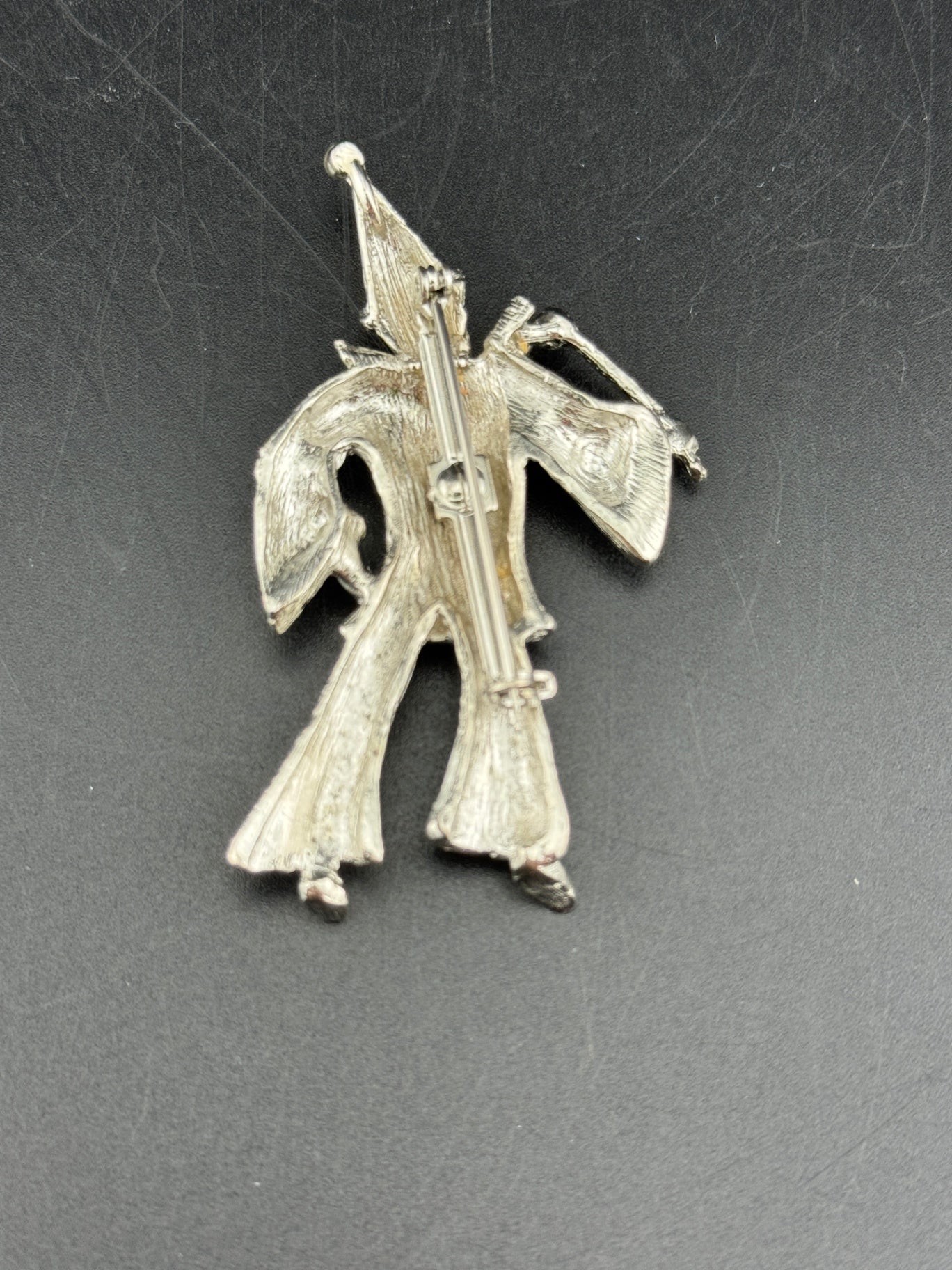 Vintage Silver Clown Pin