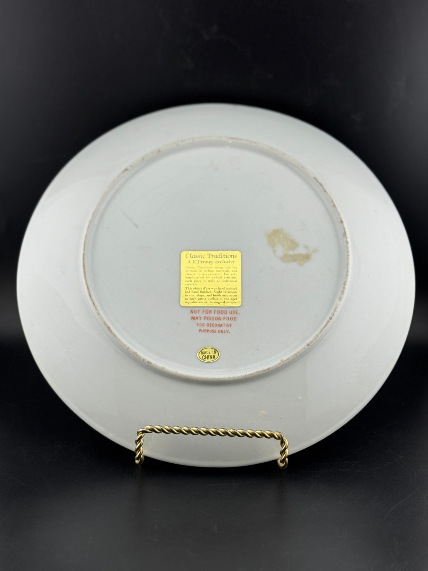 Vintage Classic Traditions JC Penny Exclusive Chinoiserie Floral Plate