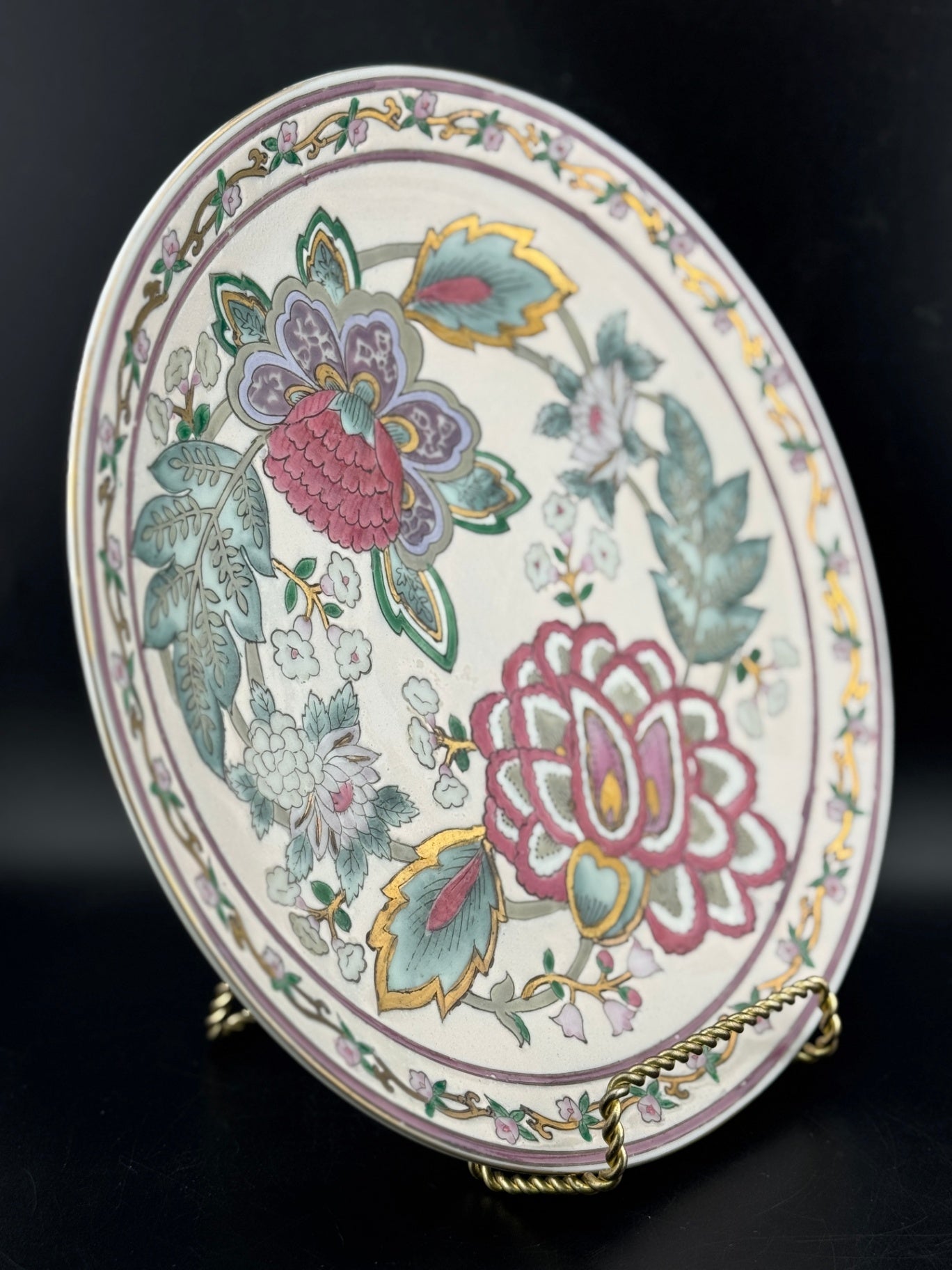 Vintage Classic Traditions JC Penny Exclusive Chinoiserie Floral Plate