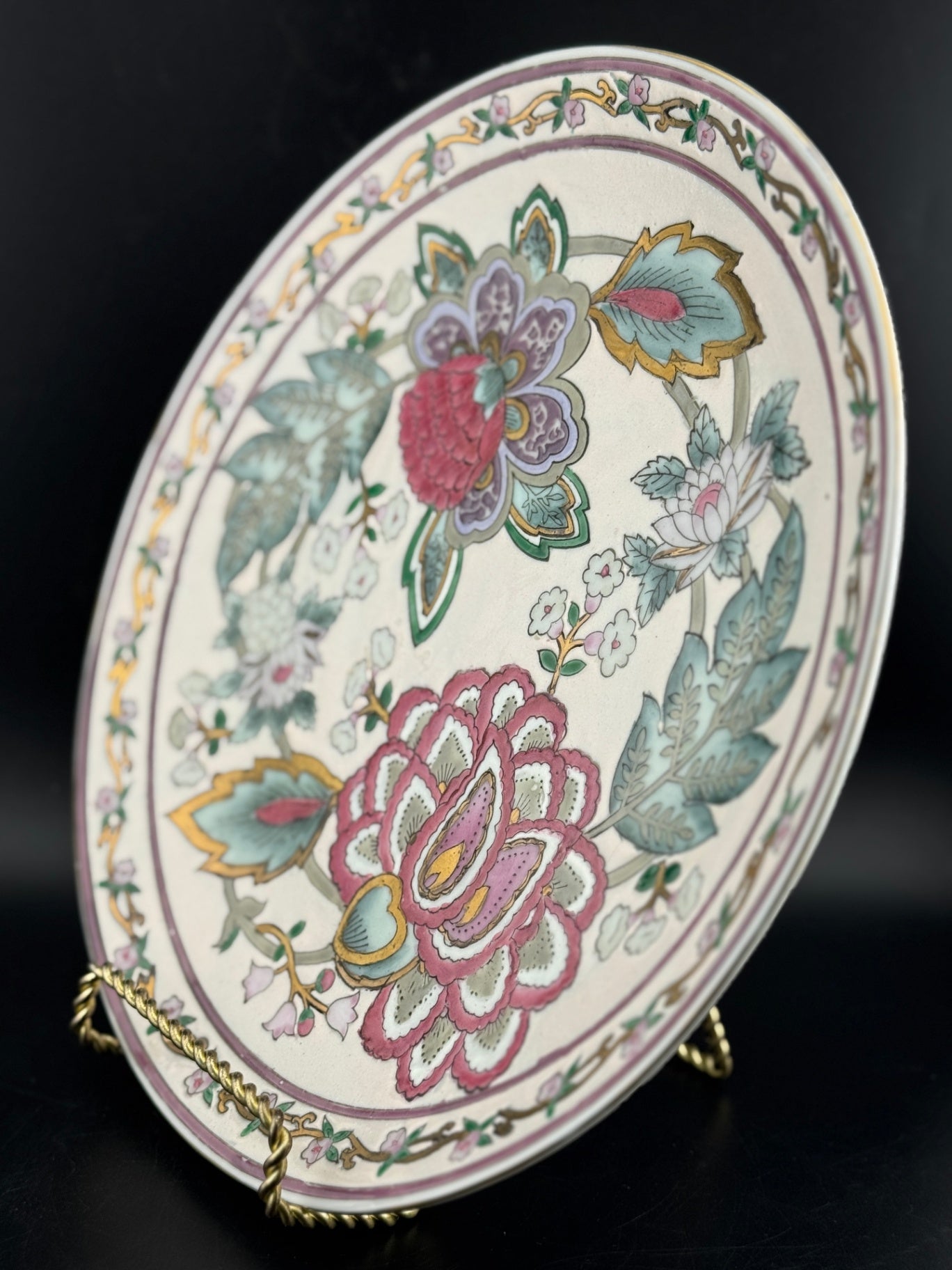 Vintage Classic Traditions JC Penny Exclusive Chinoiserie Floral Plate