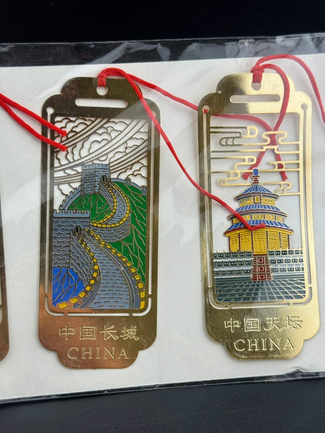 New in Package Chinese Gold Bookmarks