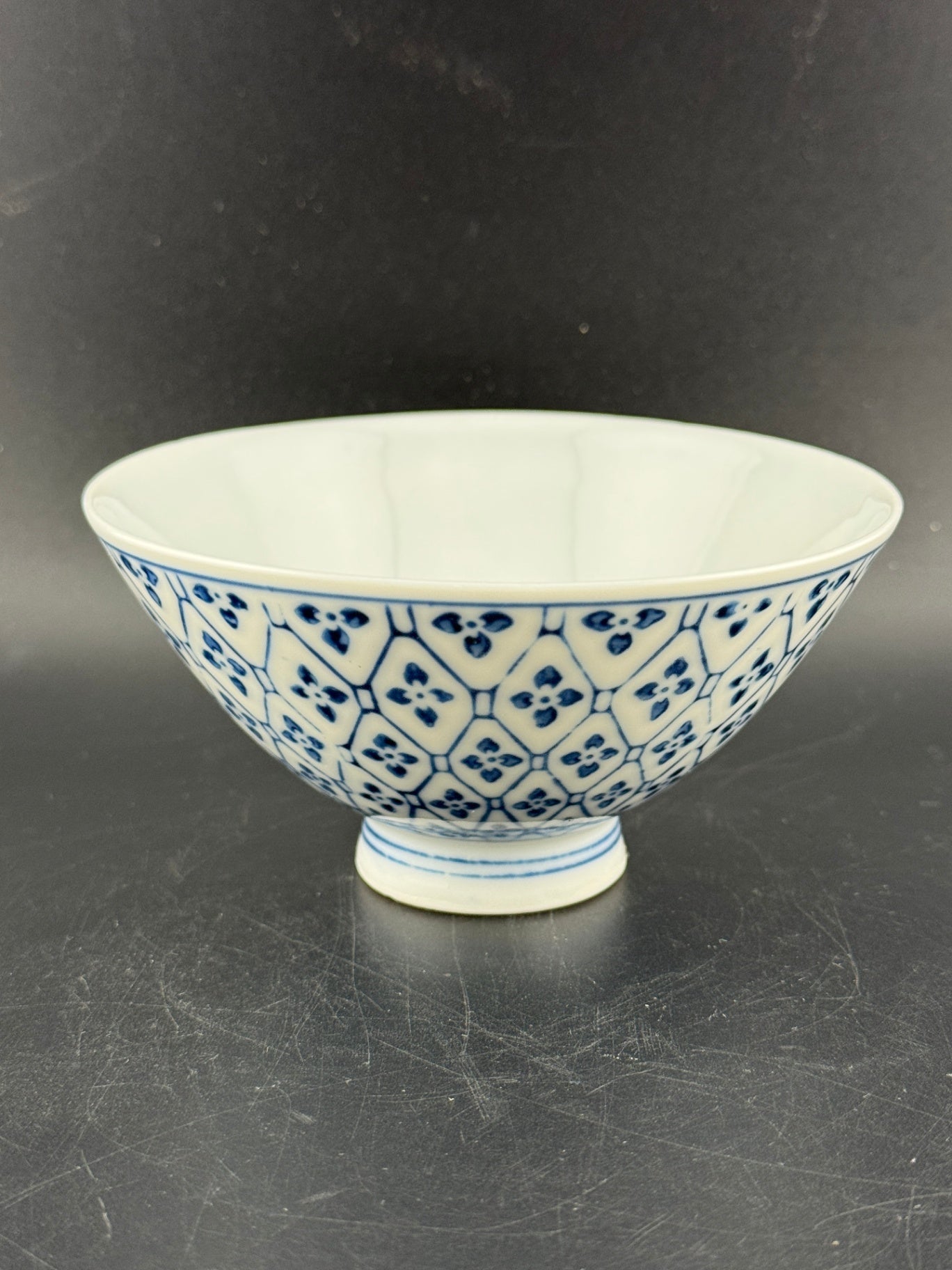 Vintage Blue and White Rice Bowl