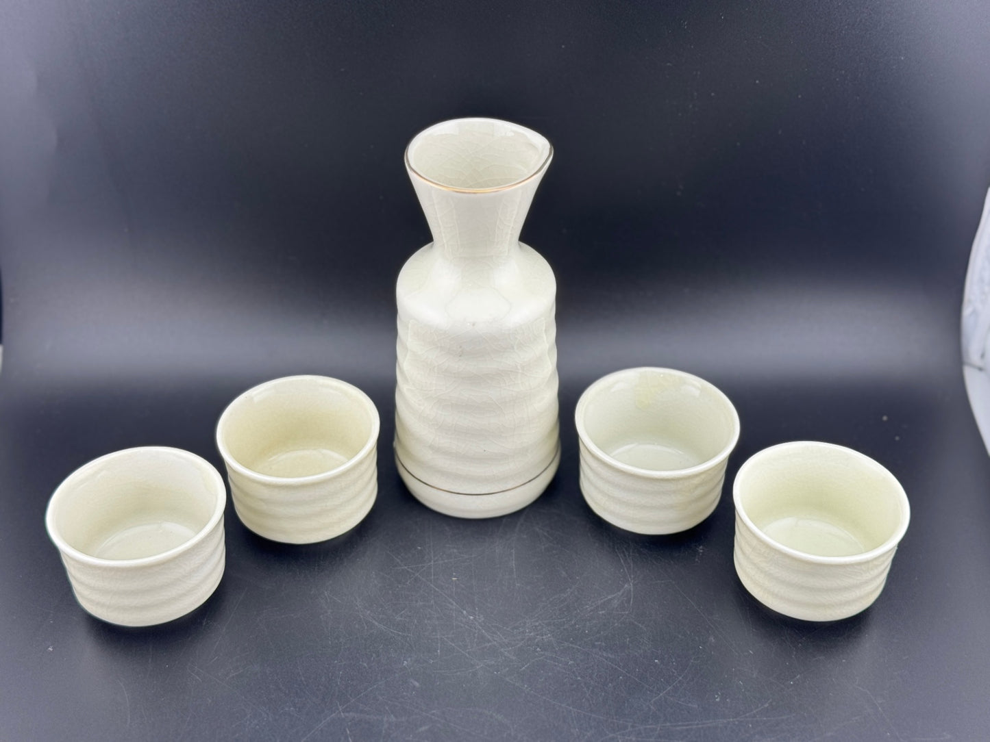 Vintage OMC Sake Set, Guilded Grouse