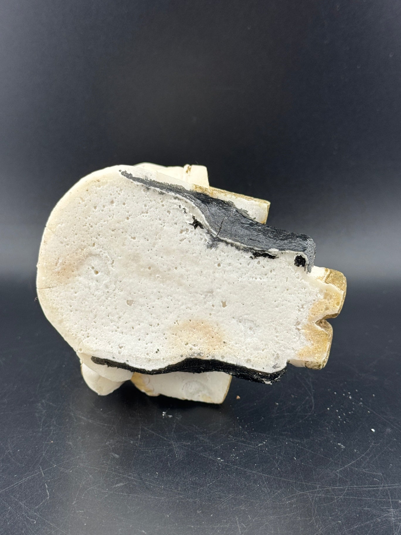 Vintage Salt Stone Little Asian Girl Reading