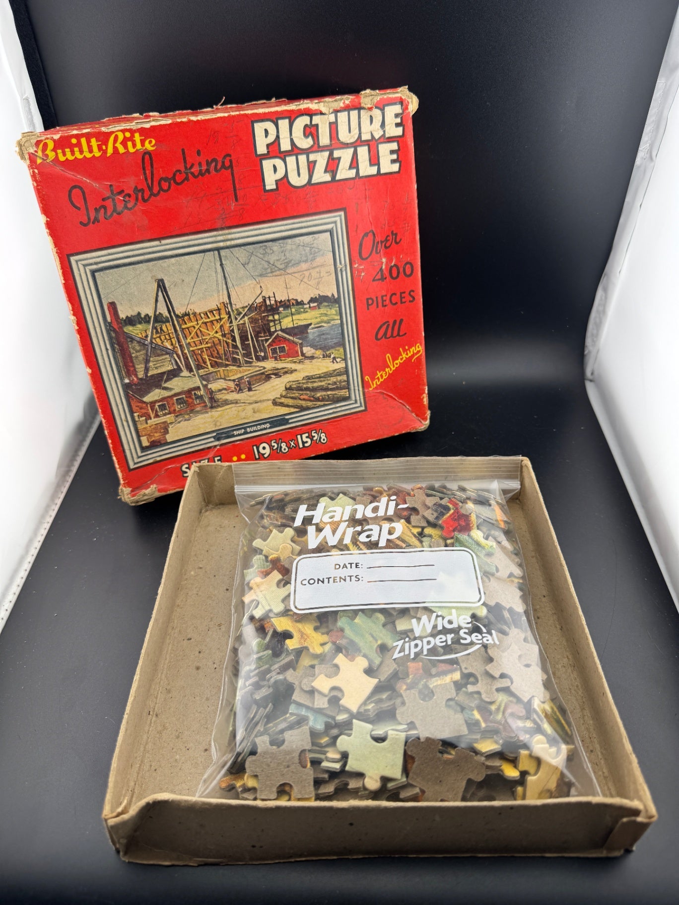 Vintage Built-Rite Puzzle - Ship Building