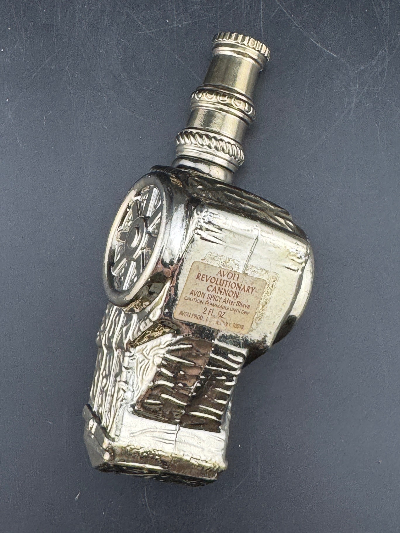 Vintage Avon Spicy Aftershave Revolutionary Cannon Shaped Bottle