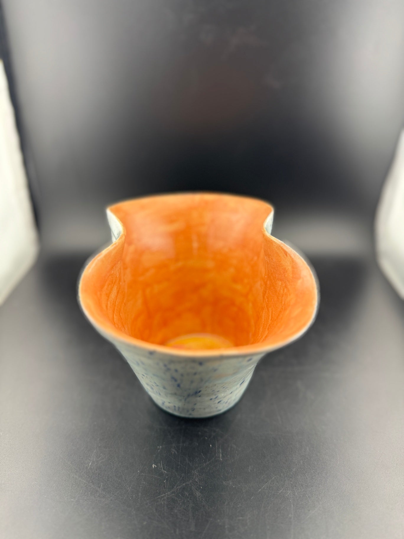 Blue Splatter Pottery Planter/Vase