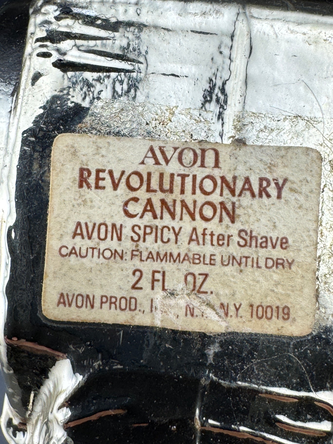 Vintage Avon Spicy Aftershave Revolutionary Cannon Shaped Bottle