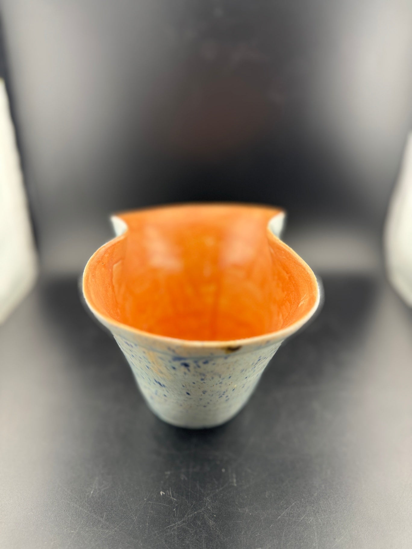 Blue Splatter Pottery Planter/Vase
