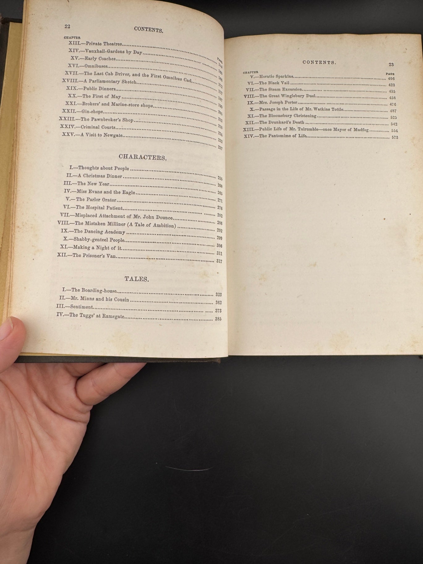 Charles Dickens "Sketches by Boz - Volume I" - The Peterson's Duodecimo Edition