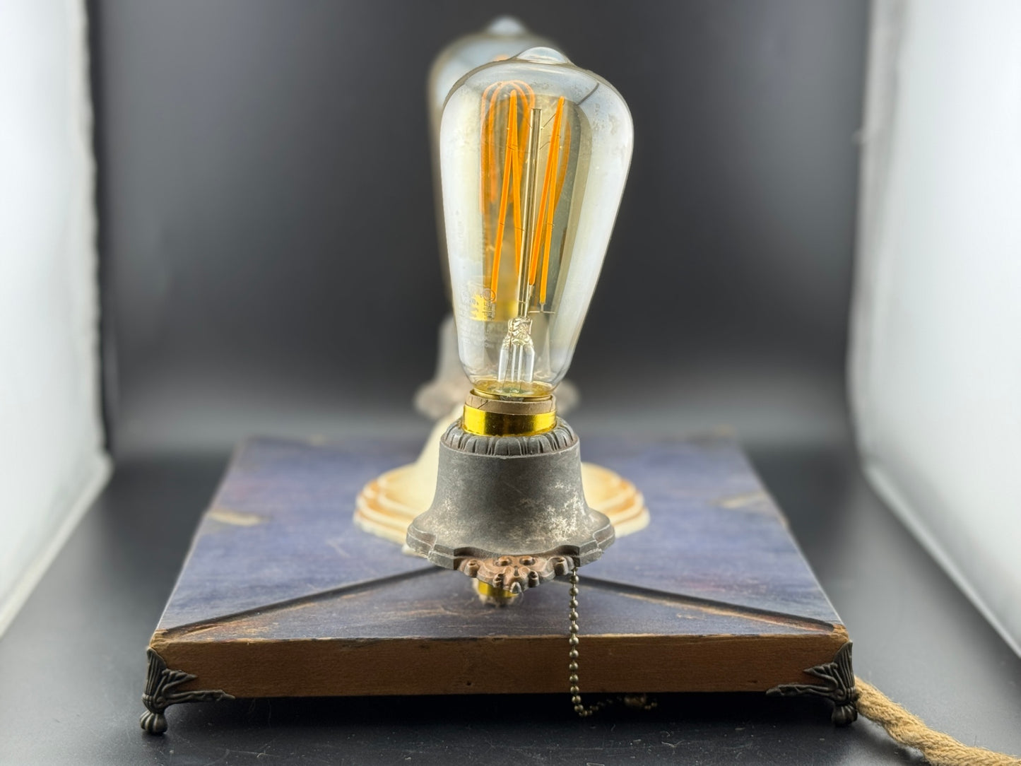 Handmade Vintage Style Plug-In Wall Sconce, One of a Kind