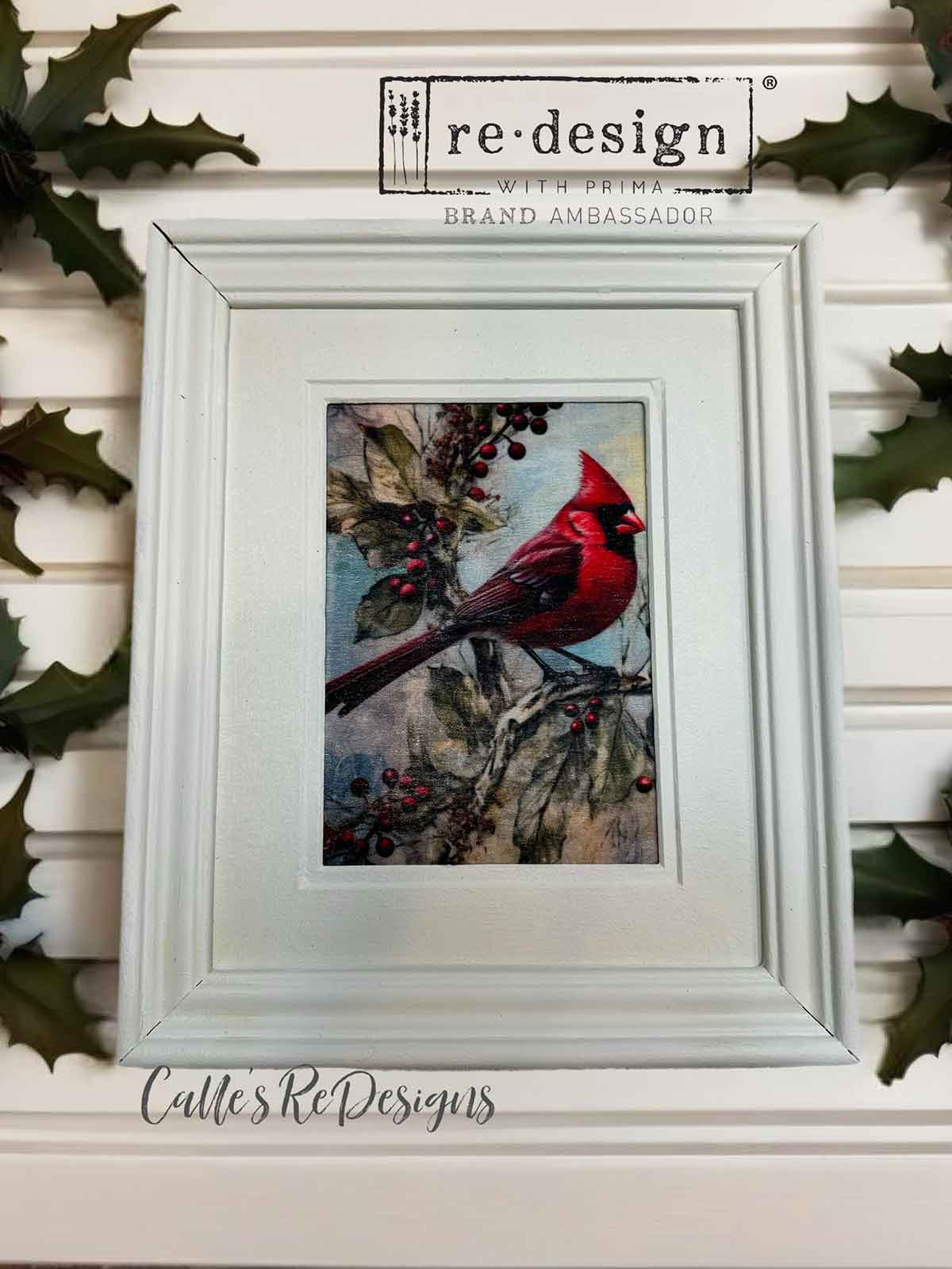 A3 Decoupage Fiber Pack - Festive Cardinal.