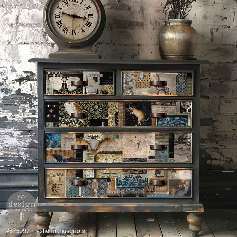19x30 Decoupage Fiber - Mystic Manuscripts