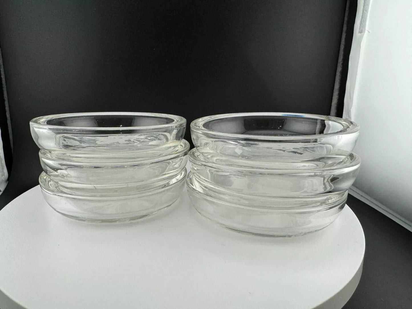 Vintage Etched Rose Glass Coasters - Set of 6