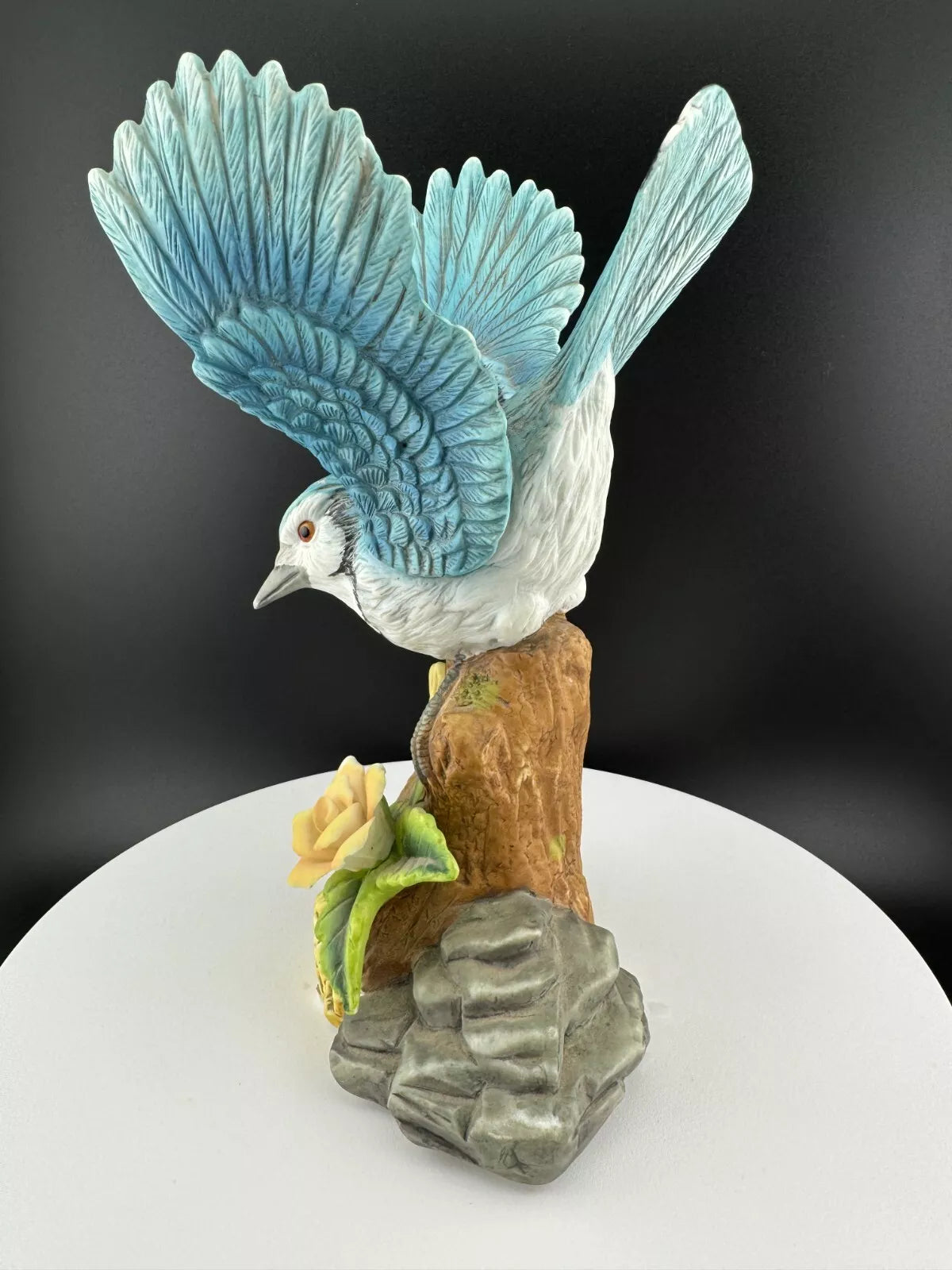 Porcelain Blue Jay Figurine