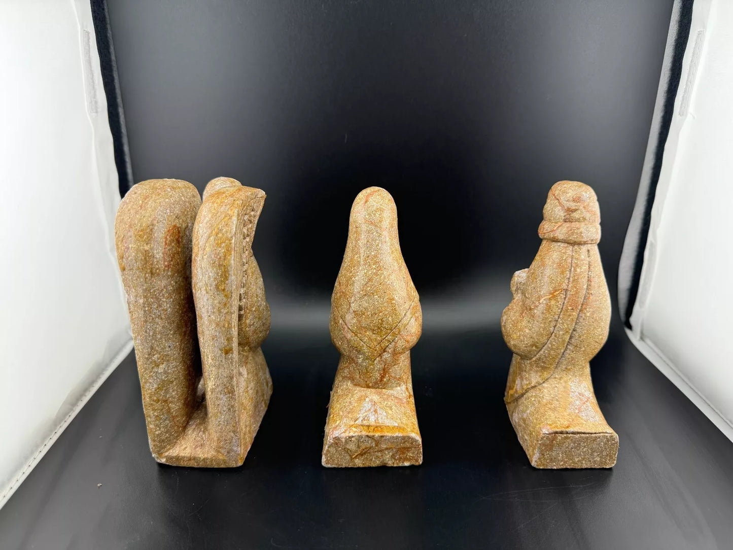 Vintage Hand Carved Soapstone Nativity Set Pieces
