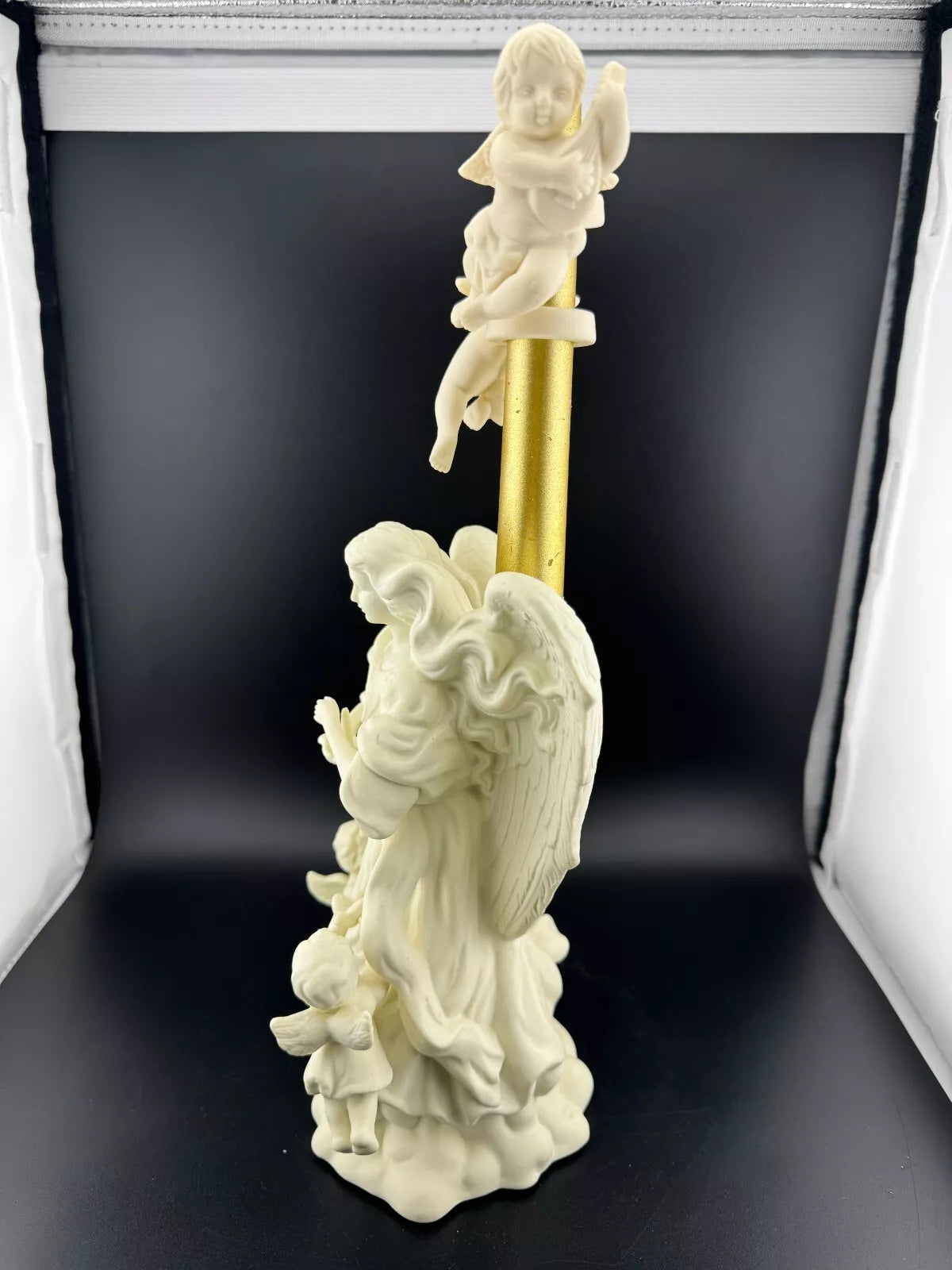 Partylite Angel of Light & Cherubs Porcelain Candle Holder P7713 & P0190