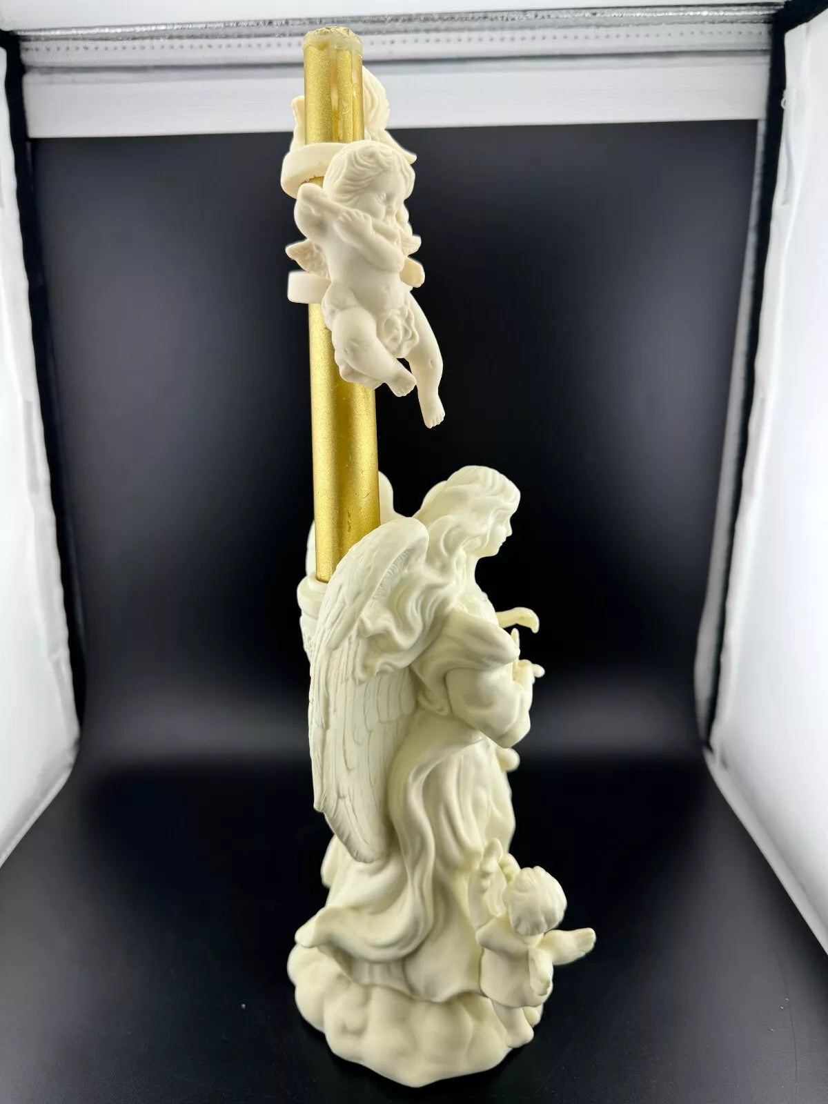 Partylite Angel of Light & Cherubs Porcelain Candle Holder P7713 & P0190