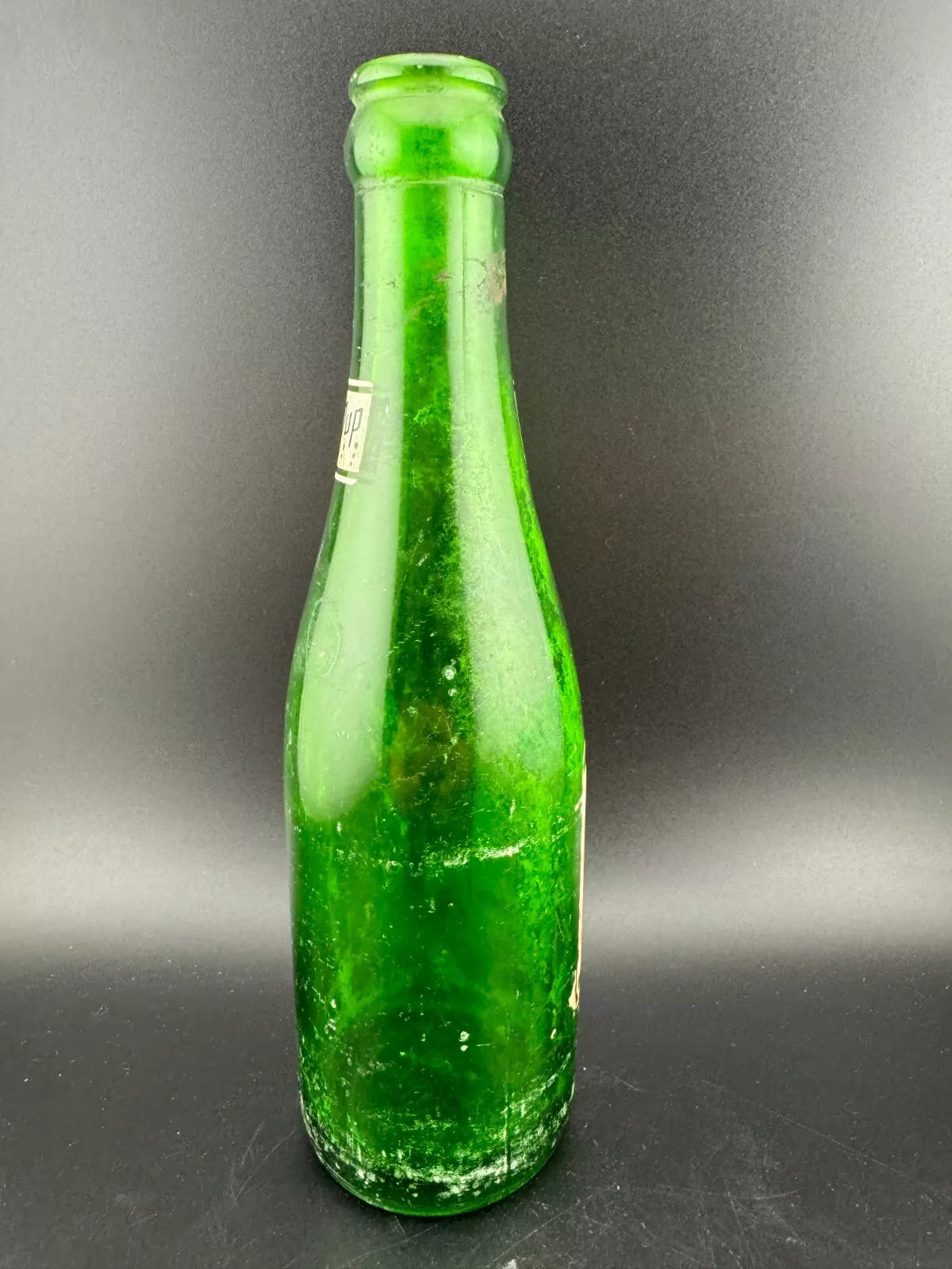 Vintage Green Glass 7 oz 7UP Pop Bottle