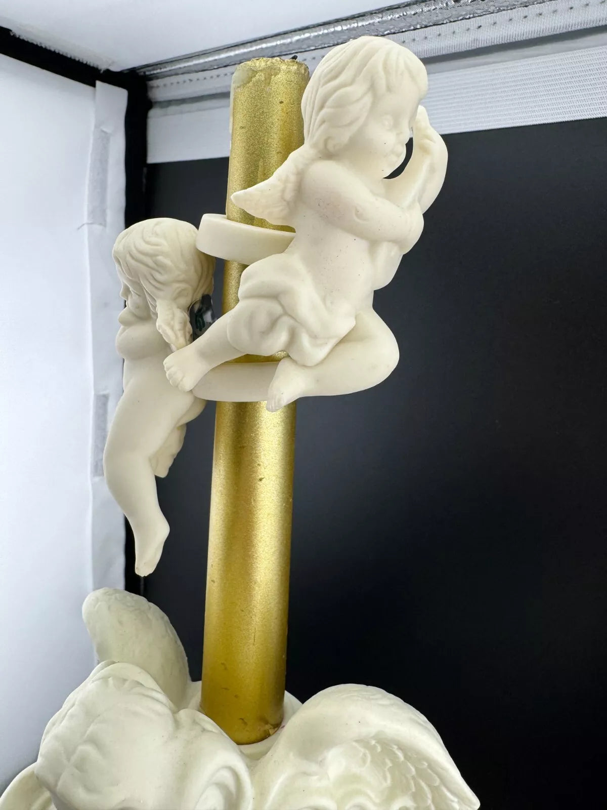 Partylite Angel of Light & Cherubs Porcelain Candle Holder P7713 & P0190