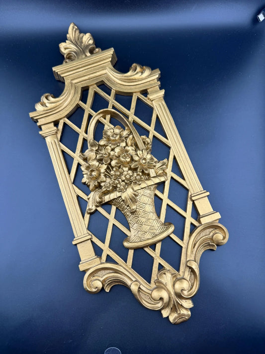 Vintage Gold Boquet Wall Hanging - Spring