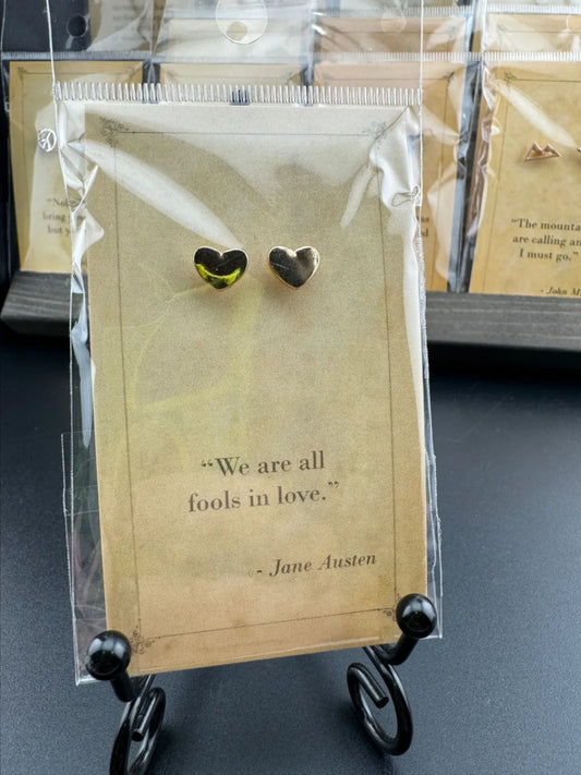 Heart Jane Austen Earrings