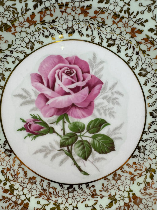 Vintage Royal Standard Bone China Decorative Rose Plate