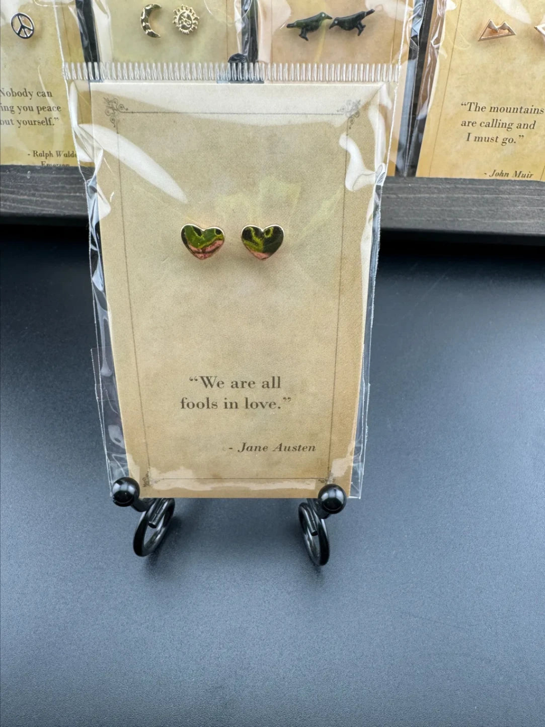 Heart Jane Austen Earrings