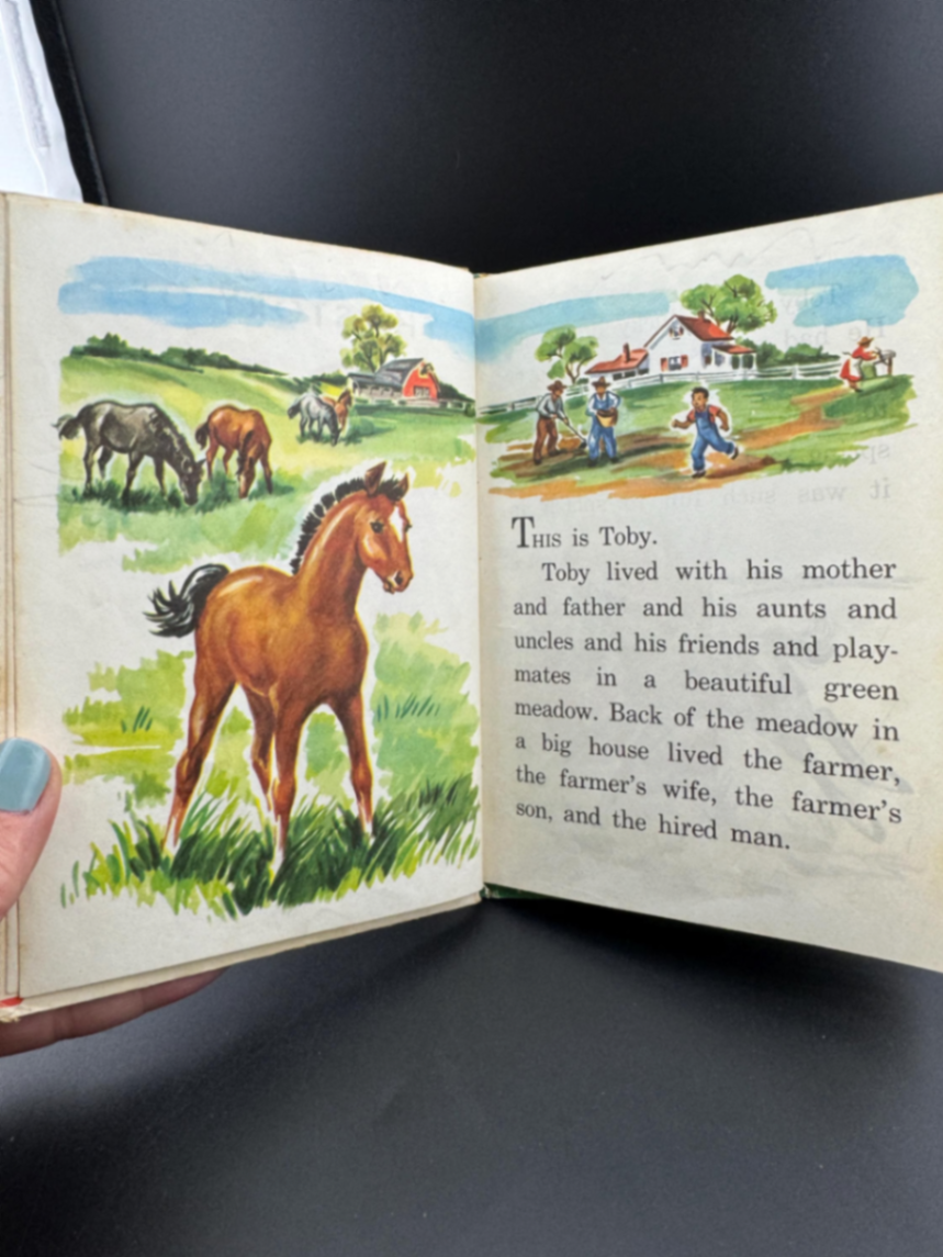 The Story of The Story of Toby by Jane Shearer Moore 1960 Rand McNally Junior Elf Book