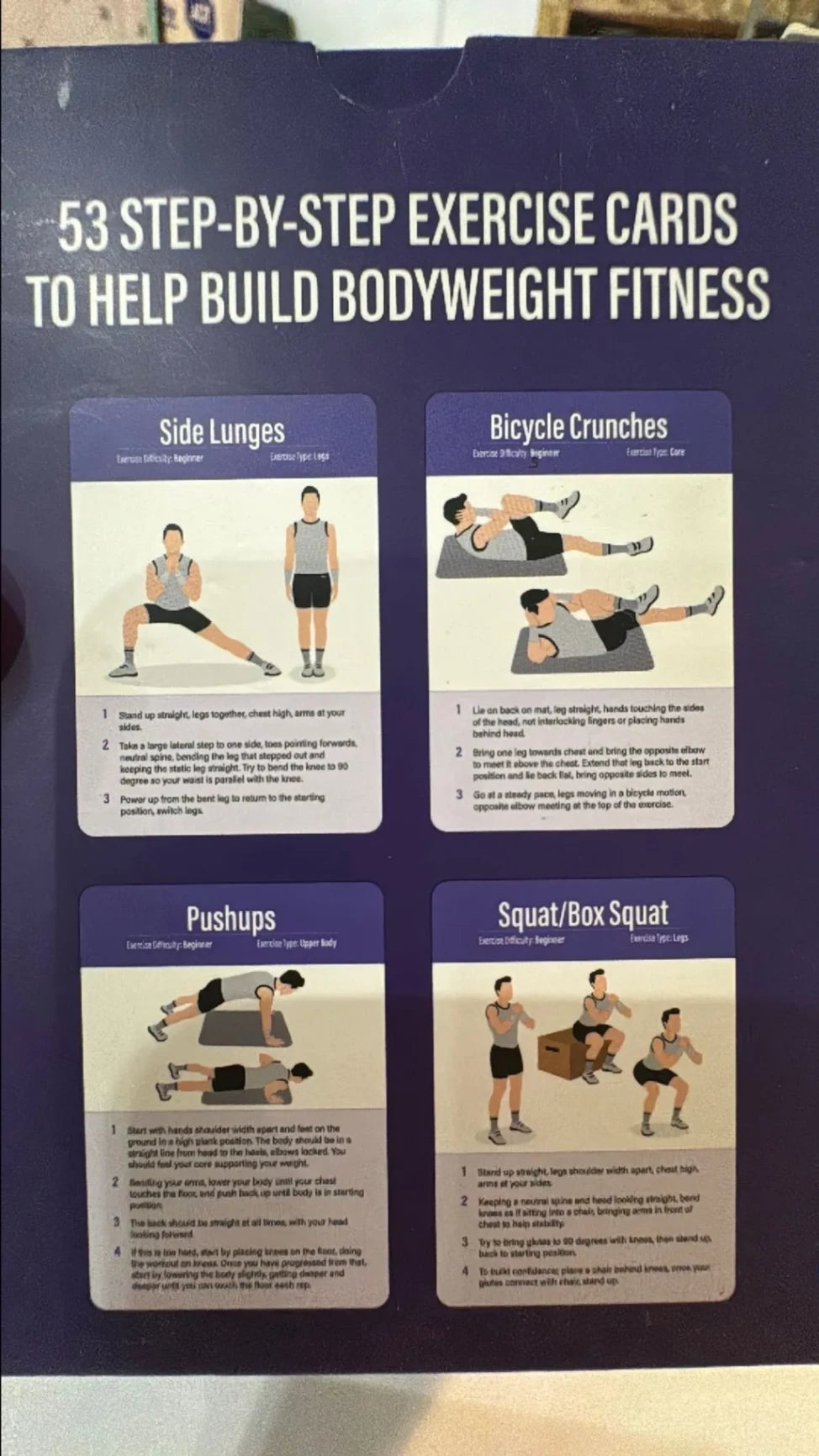 Bodyweight Exercise Card Set