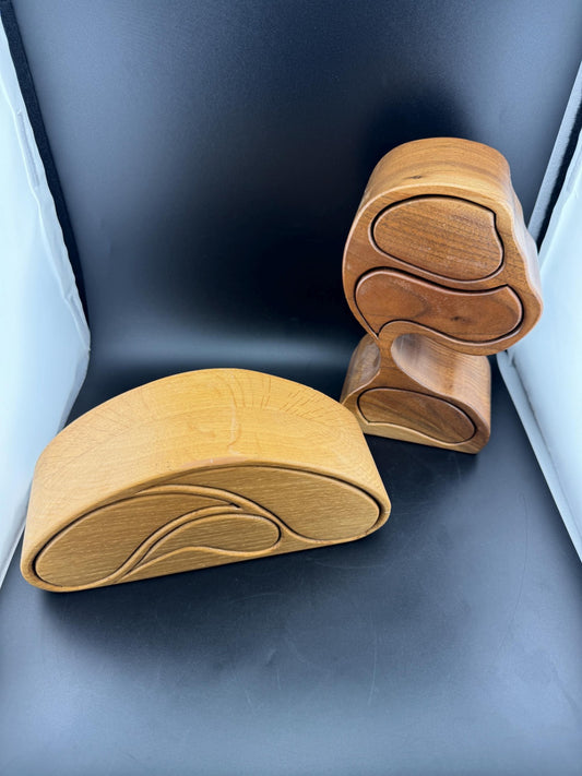 Vintage Wood Bandsaw Jewelry Boxes