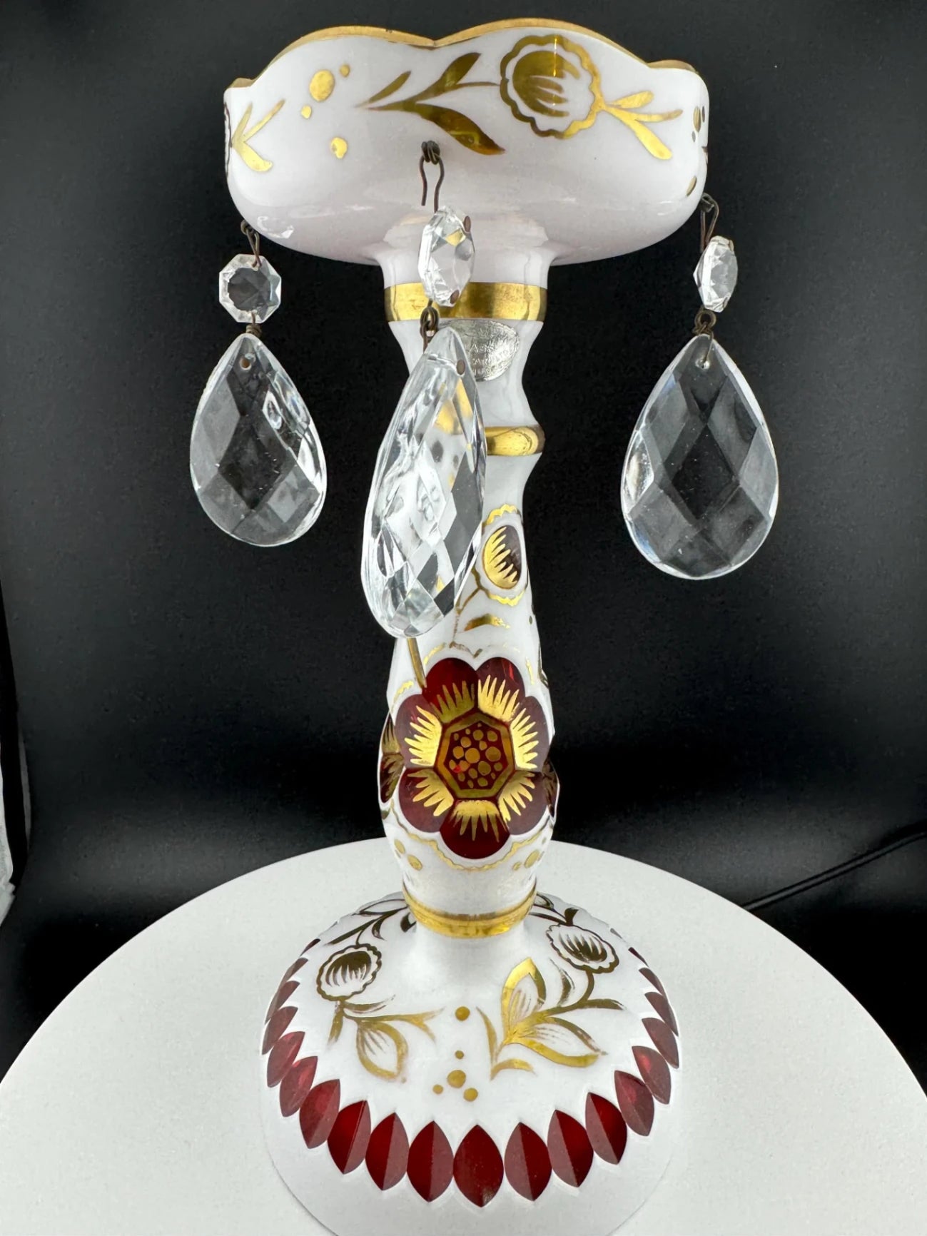 Stunning Pair of Bohemian Glass Lusters