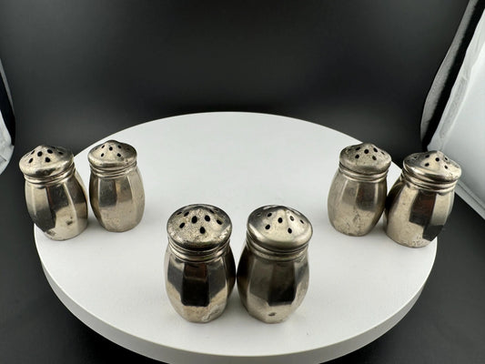 Vintage Baronial Plate Miniature Individual Salt and Pepper Shakers