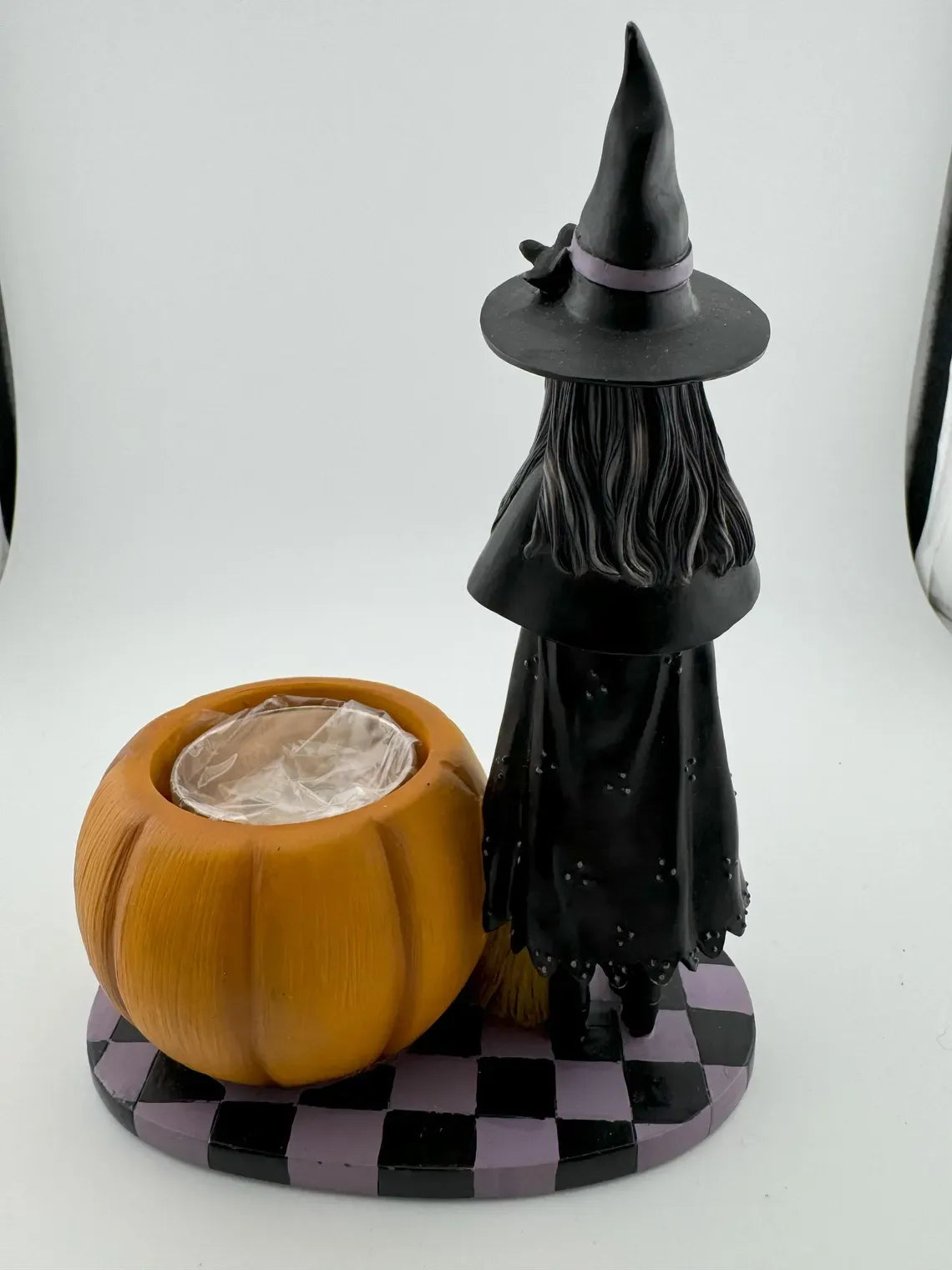 Witch with Pumpkin Tealight Candleholder by Heather Hykes