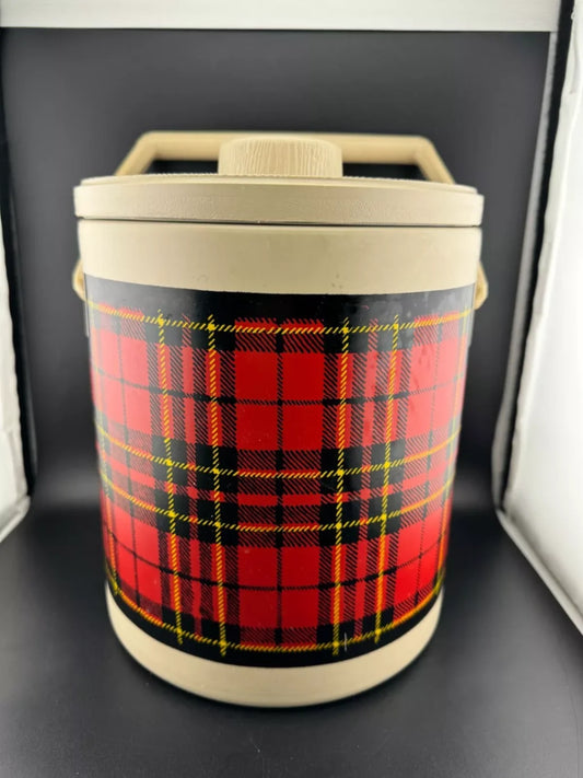Vintage The Skotch Kooler By Hamilton Scotch Corp Red Tartan Plaid
