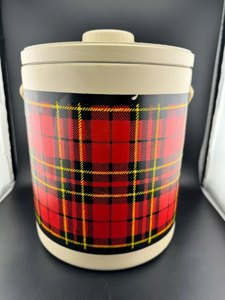 Vintage The Skotch Kooler By Hamilton Scotch Corp Red Tartan Plaid