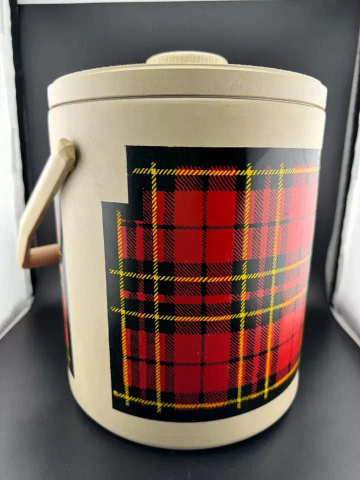 Vintage The Skotch Kooler By Hamilton Scotch Corp Red Tartan Plaid