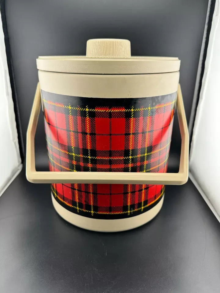 Vintage The Skotch Kooler By Hamilton Scotch Corp Red Tartan Plaid