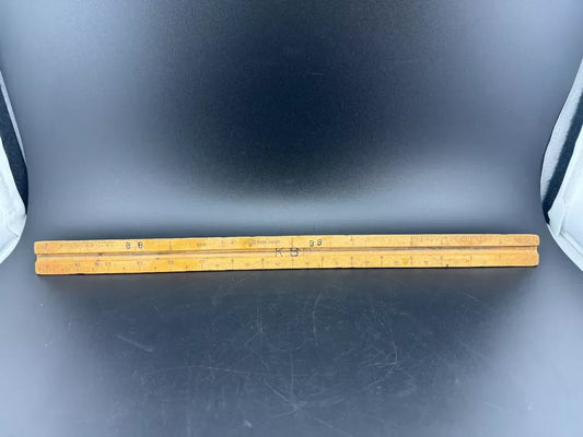 Vintage 3-Sided Wooden Ruler K&E School Quality