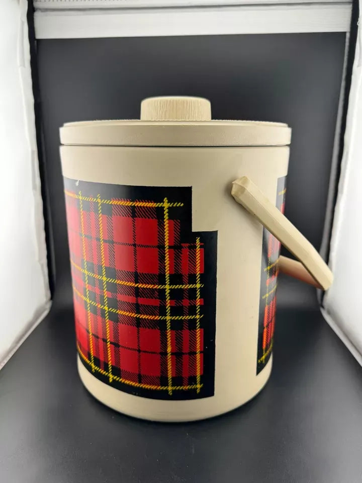 Vintage The Skotch Kooler By Hamilton Scotch Corp Red Tartan Plaid