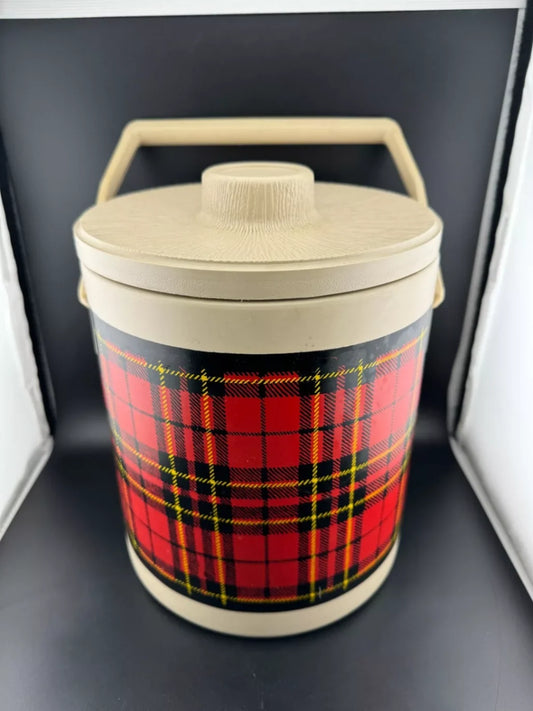Vintage The Skotch Kooler By Hamilton Scotch Corp Red Tartan Plaid