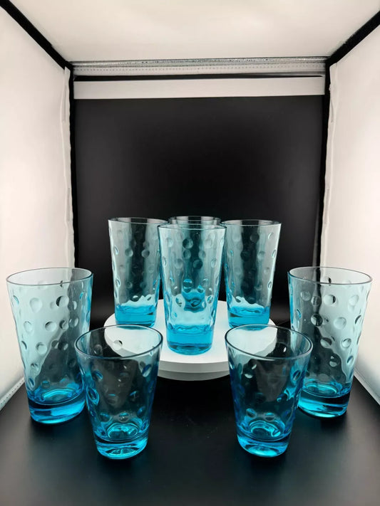 Vintage Hazel Atlas Capri Dots Glasses - Set of 2 Juice Glasses