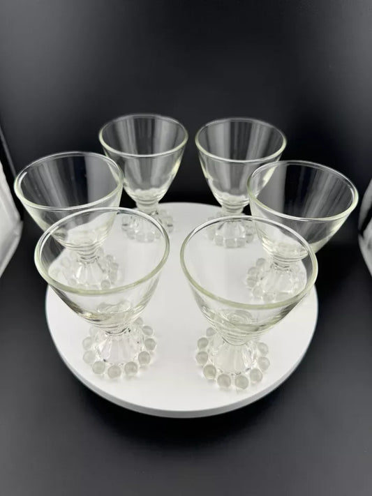 Vintage Anchor Hocking Boopie Pattern Glassware - Set of 6