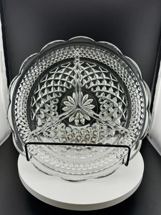Vintage Anchor Hocking Wexford 3-Section Relish Dish