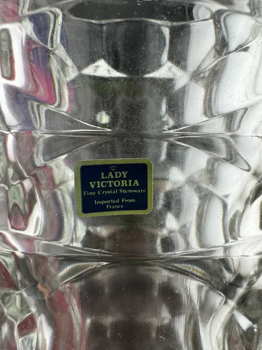 Lady Victoria Fine Crystal Vase Clear Chantelle Pattern with Box